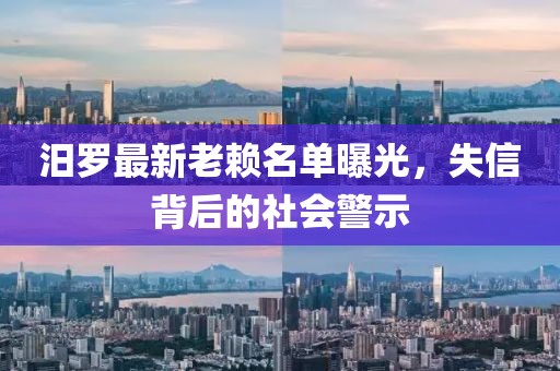 汨羅最新老賴名單曝光，失信背后的社會警示
