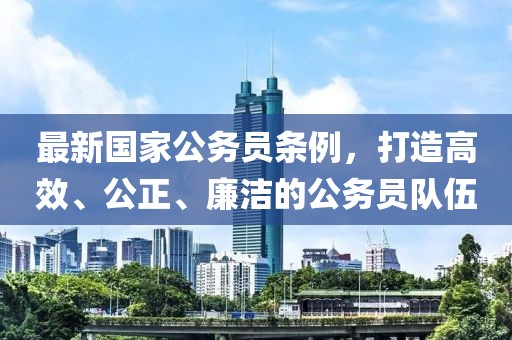 最新國家公務(wù)員條例，打造高效、公正、廉潔的公務(wù)員隊伍
