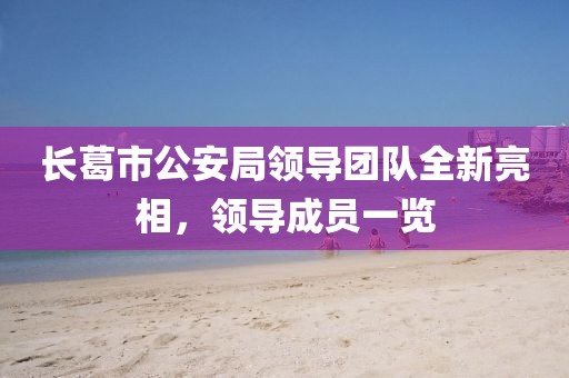 長(zhǎng)葛市公安局領(lǐng)導(dǎo)團(tuán)隊(duì)全新亮相，領(lǐng)導(dǎo)成員一覽