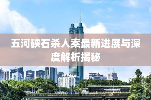 五河硤石殺人案最新進(jìn)展與深度解析揭秘